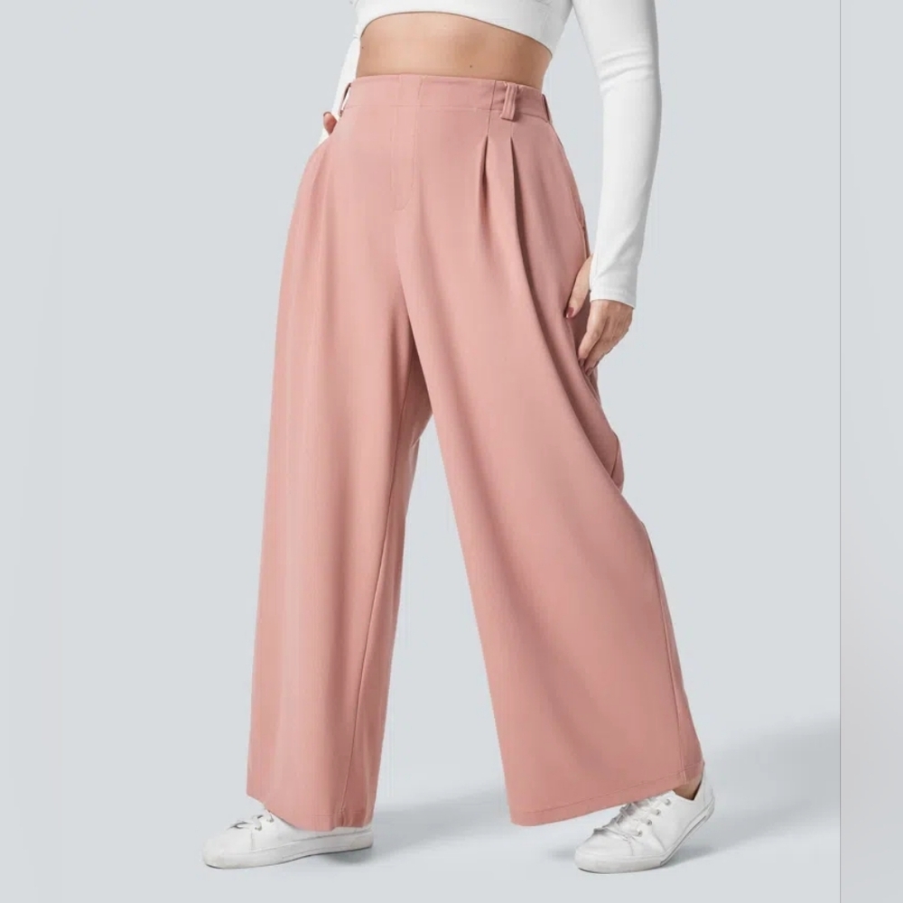 Halara Flex™ High Waisted Pocket Wide Leg Waffle Work Plus Size Pants